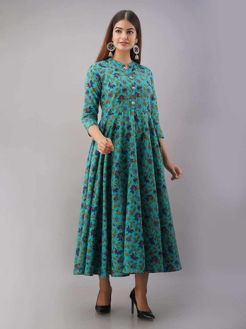 Buy Women Touch Floral Cotton Maxi Dress Dresses for Women 21067516 Myntra