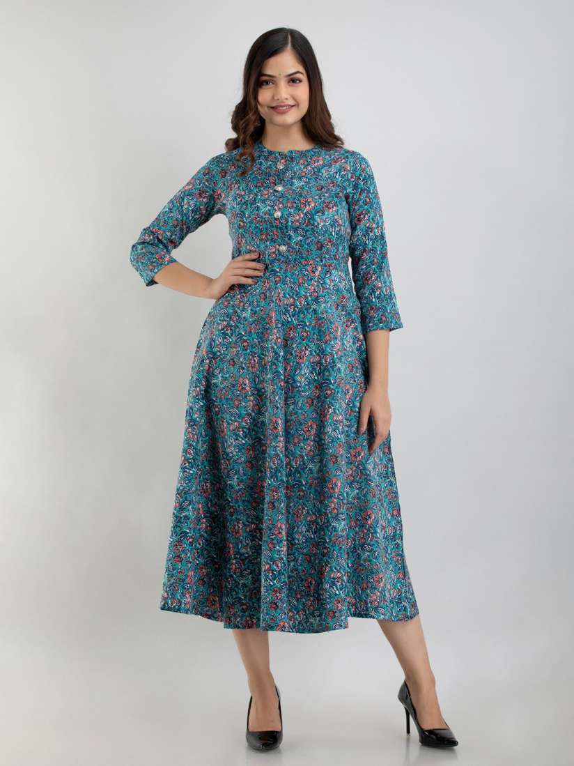 Buy Women Touch Floral Printed Midi Dress Dresses for Women 21067554 Myntra