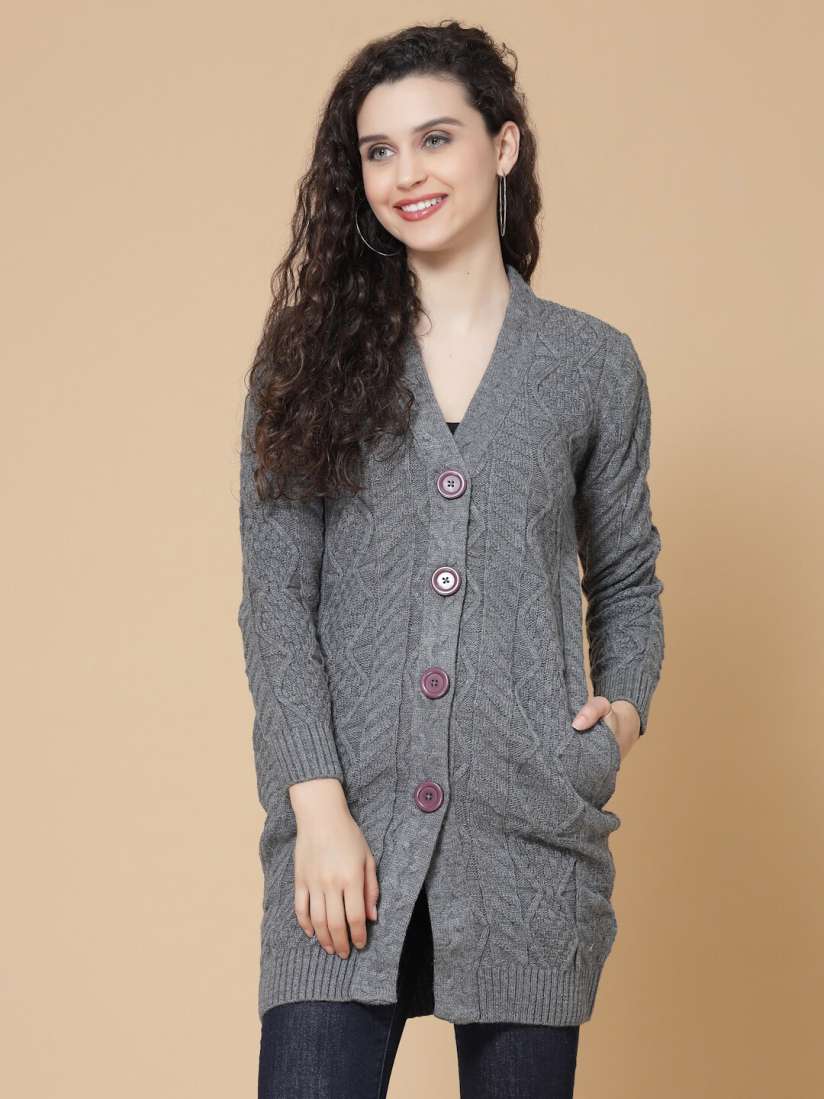 Women's acrylic cardigan sweater sale