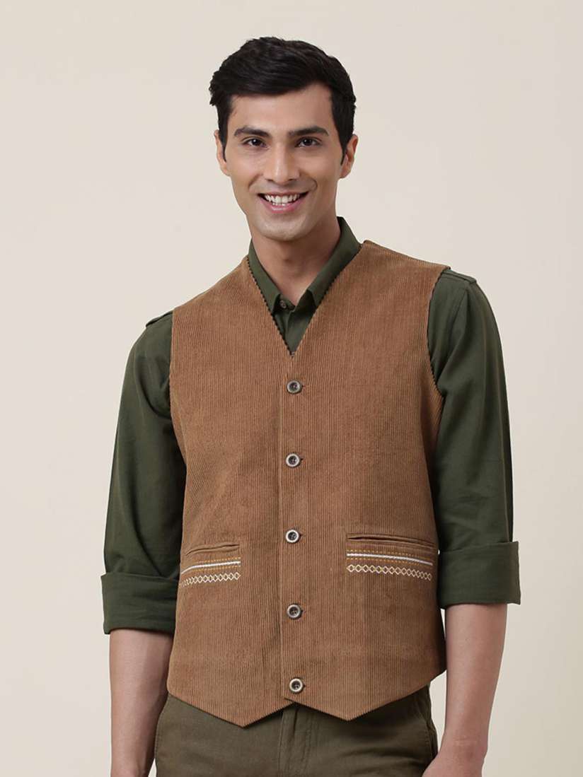 Buy Fabindia Men Cotton V Neck Waistcoat Waistcoat for Men 21069382 Myntra
