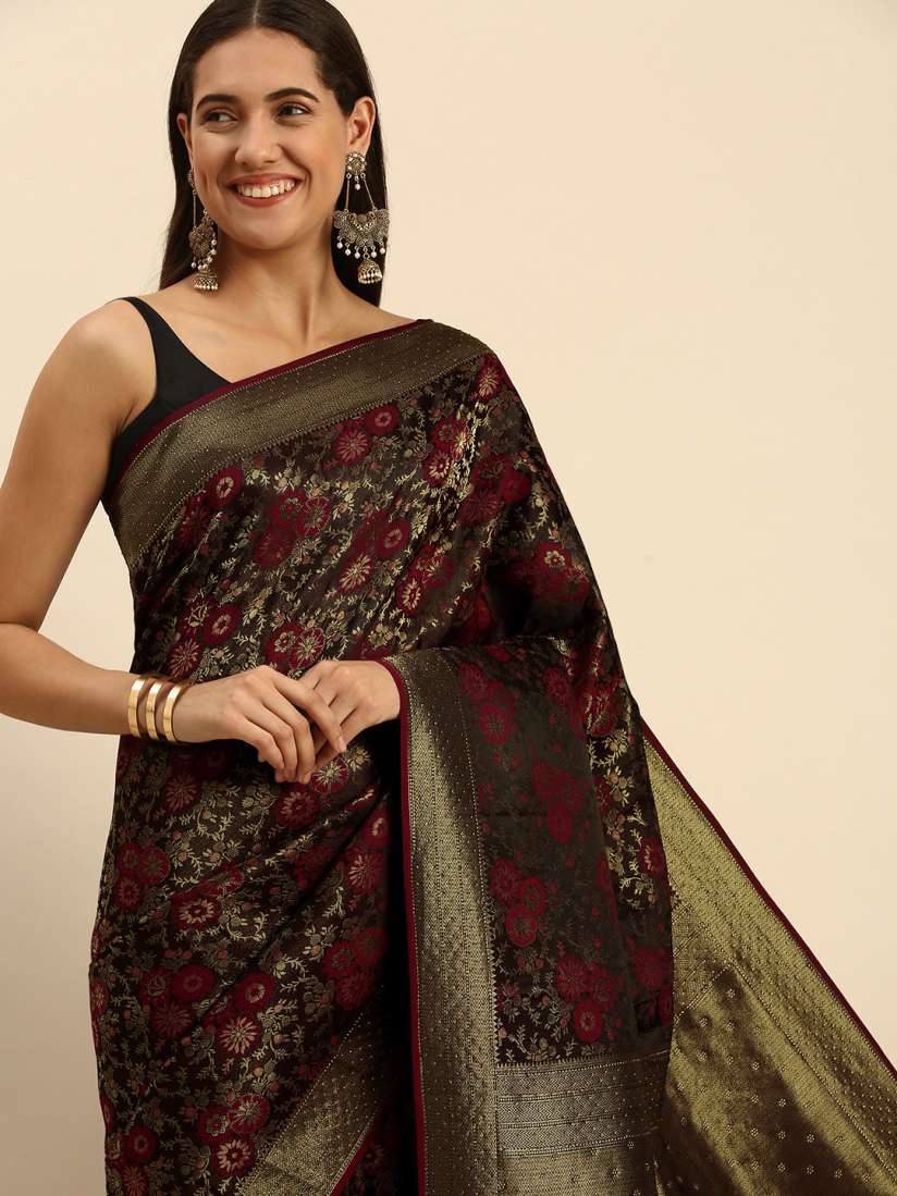 Buy MOHEY Woven Design Art Silk Saree Sarees for Women 21071218 Myntra