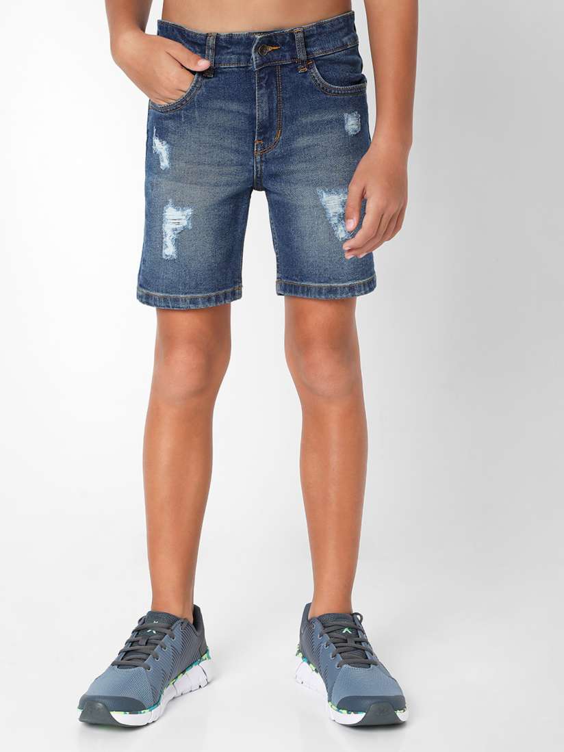 Buy GAS Boys Washed Slim Fit Distressed Denim Shorts Shorts for Boys 21073756 Myntra
