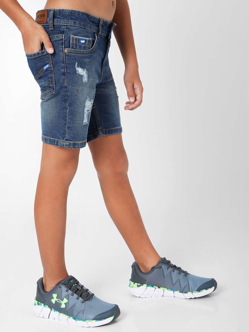 Distressed denim shorts boys cheap