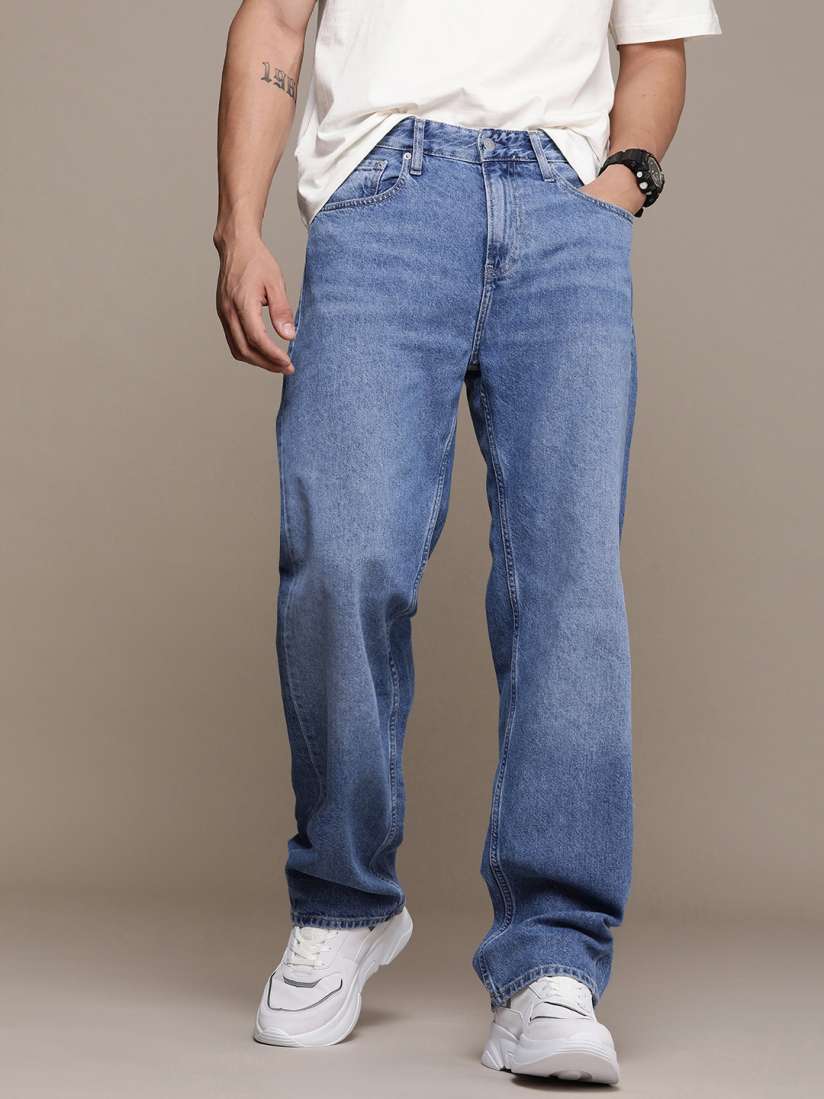 Buy Calvin Klein Jeans Men Blue Straight Fit Light Fade Pure Cotton Jeans Jeans for Men 21085650 Myntra