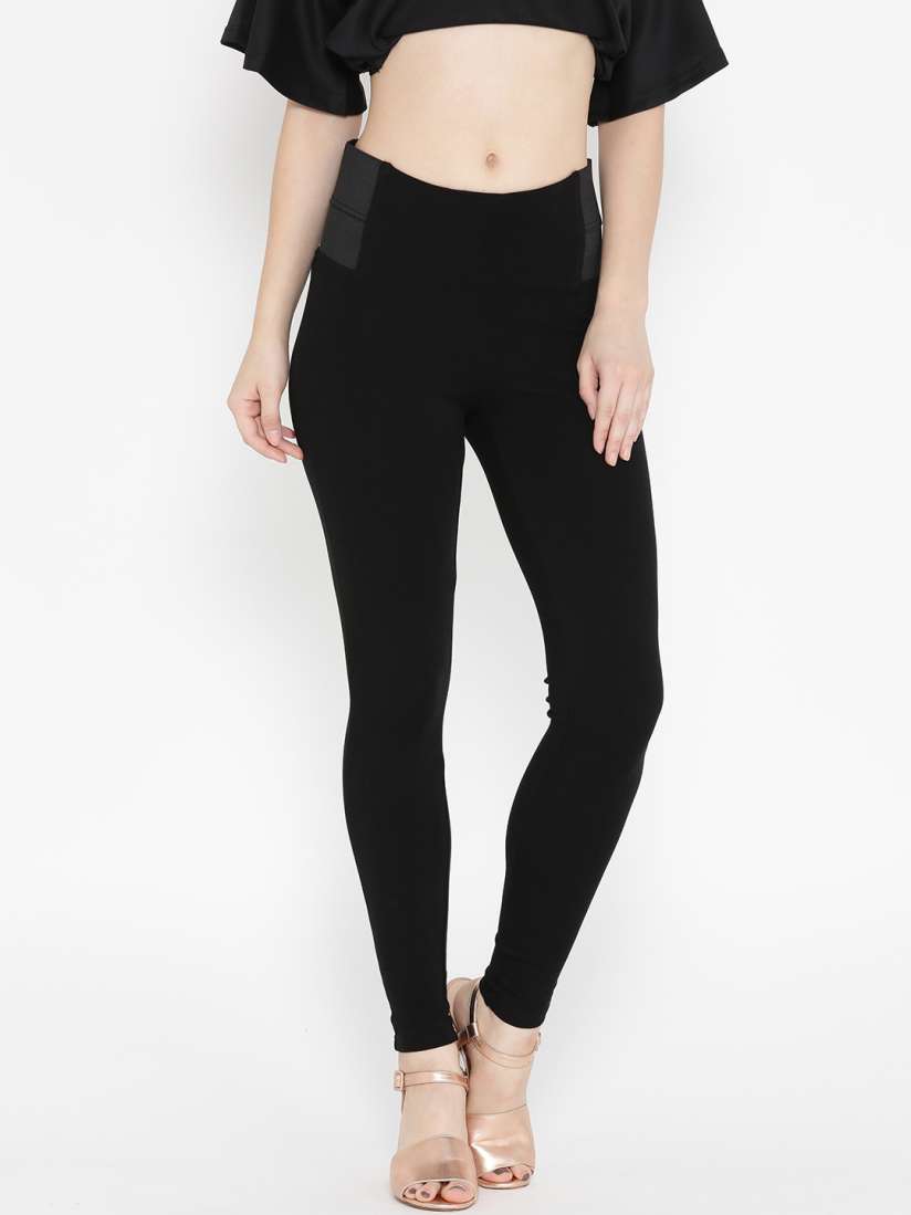 Buy ONLY Black Treggings Jeggings for Women 2108635 Myntra