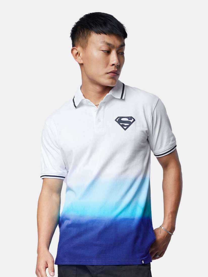 Superman t shirt with collar outlet