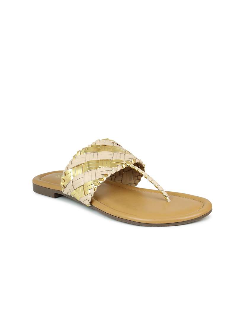 Buy Inc Women Beige Open Toe Flats Flats for Women 21098422