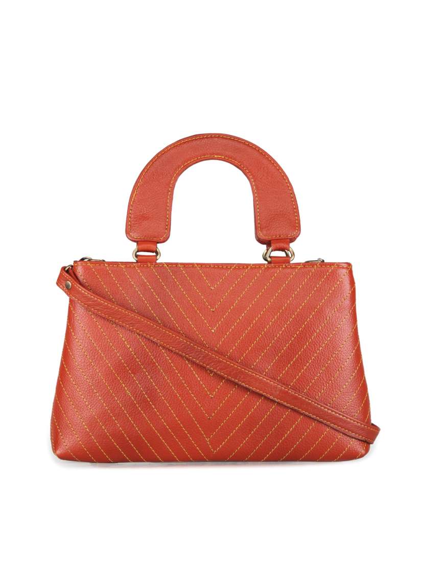 Buy GENWAYNE Leather Structured Handheld Bag Handbags for Women 21103542 Myntra