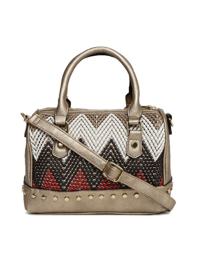 Buy Ginger by Lifestyle Antique Gold Toned Woven Design Handheld Bag Handbags for Women 2110912 Myntra