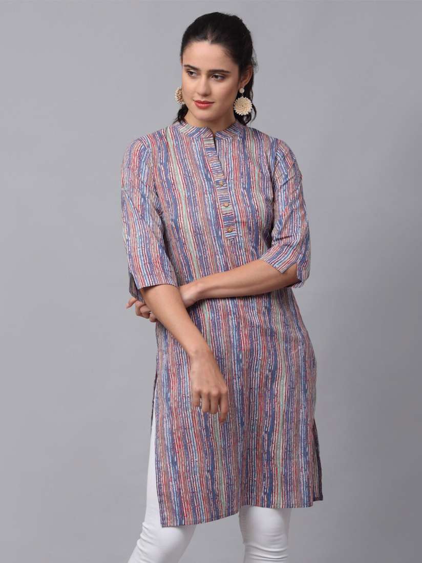 Buy METRO FASHION Striped Pure Cotton Kurti Kurtis for Women 21109614 Myntra