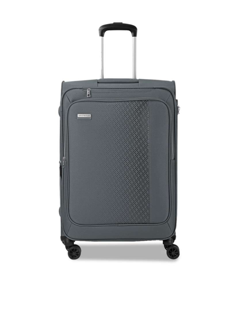 Buy Aristocrat Sonata Plus Star Exp Textured Soft Sided Large Trolley Suitcase Trolley Bag for Unisex 21114102 Myntra