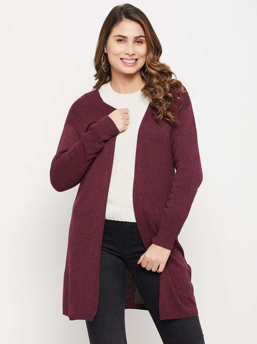 Buy Madame Women Acrylic Longline Cardigan Sweaters for Women 21117276 Myntra