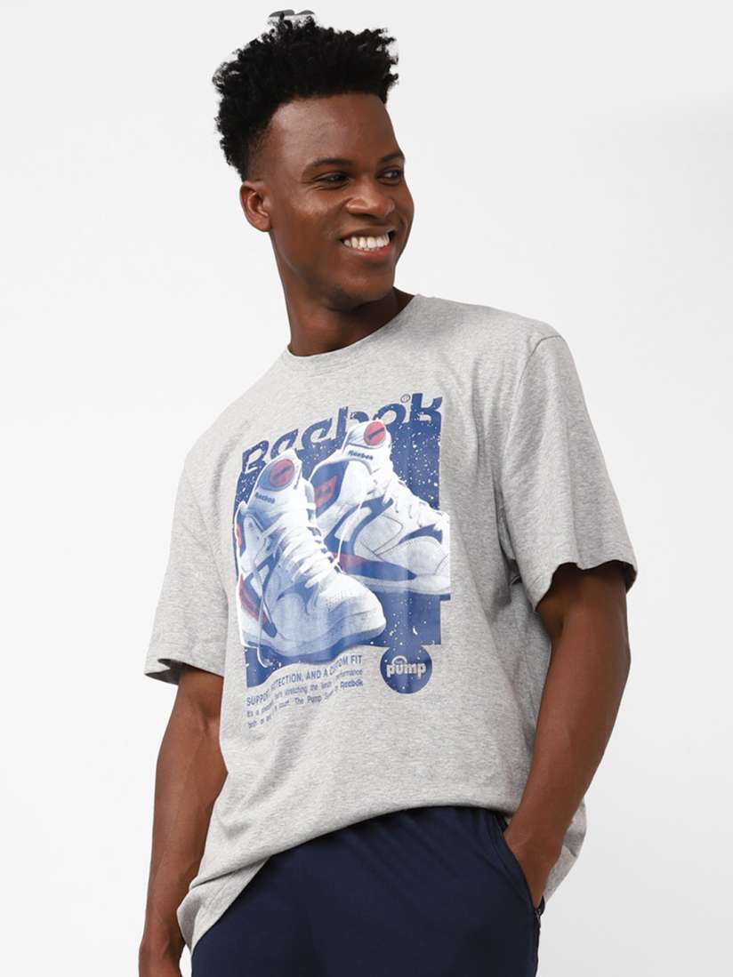 Buy Reebok Men Pure Cotton Typography Printed T shirt Tshirts for Men 21117768 Myntra
