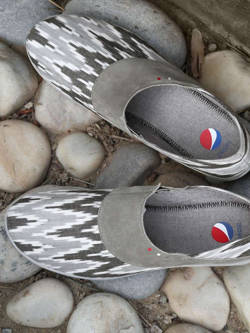 Buy Pepsi Men Grey Printed Limited Edition Ikat Slip Ons Casual Shoes for Men 2112368 Myntra