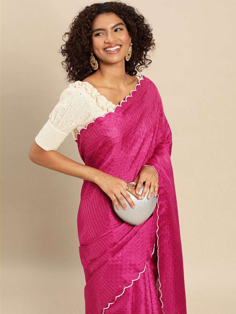 Buy LOOKNBOOK ART Cotton Silk With Arco Work Saree Sarees for Women 21125370 Myntra