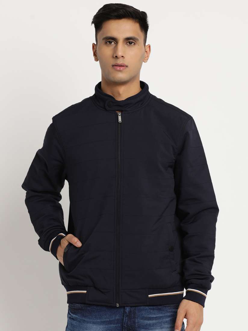 Buy Turtle Men Navy Blue Windcheater Bomber with Embroidered Jacket Jackets for Men 21126056 Myntra