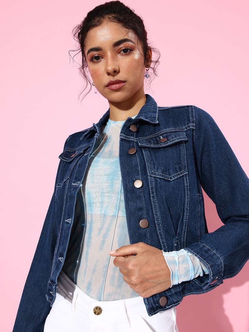 Myntra denim jacket for women new arrivals