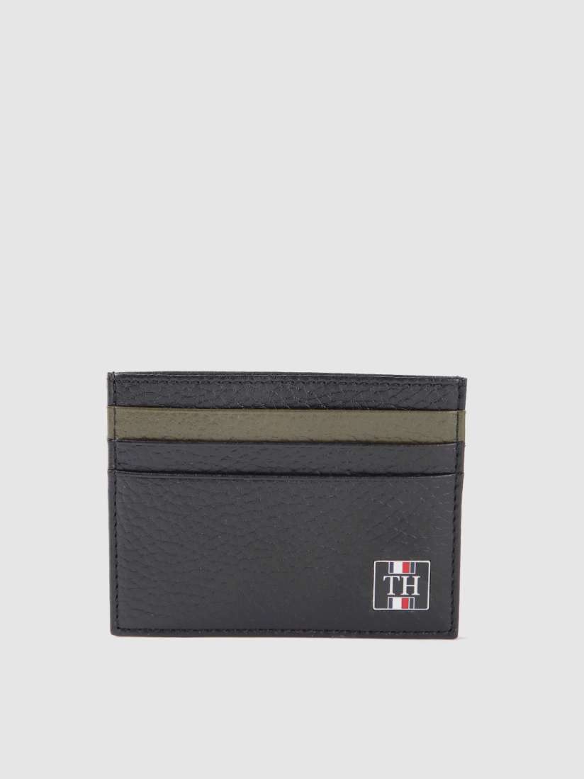 Buy Tommy Hilfiger Men Textured Leather Card Holder Wallets for Men 21128916 Myntra
