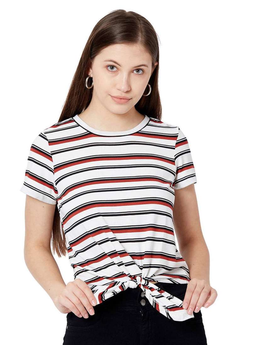 Buy Kraus Jeans Striped Tie Up Top Tops for Women 21129018 Myntra