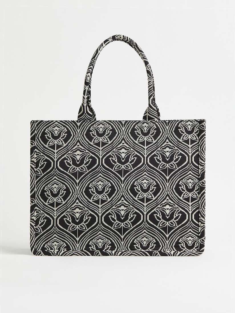 Jacquard Sac Tissu H&m Tissu Jacquard Sac Cabas Femme H&m