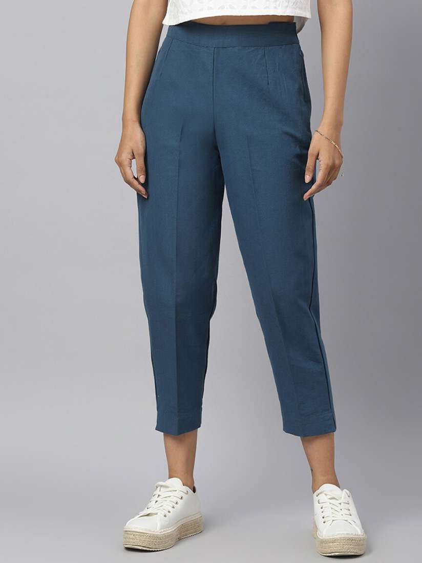 Trousers for ladies myntra on sale