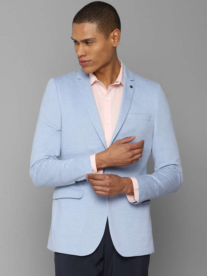 Buy Allen Solly Men Single Breasted Pure Cotton Slim Fit Formal Blazer Blazers for Men 21145122 Myntra