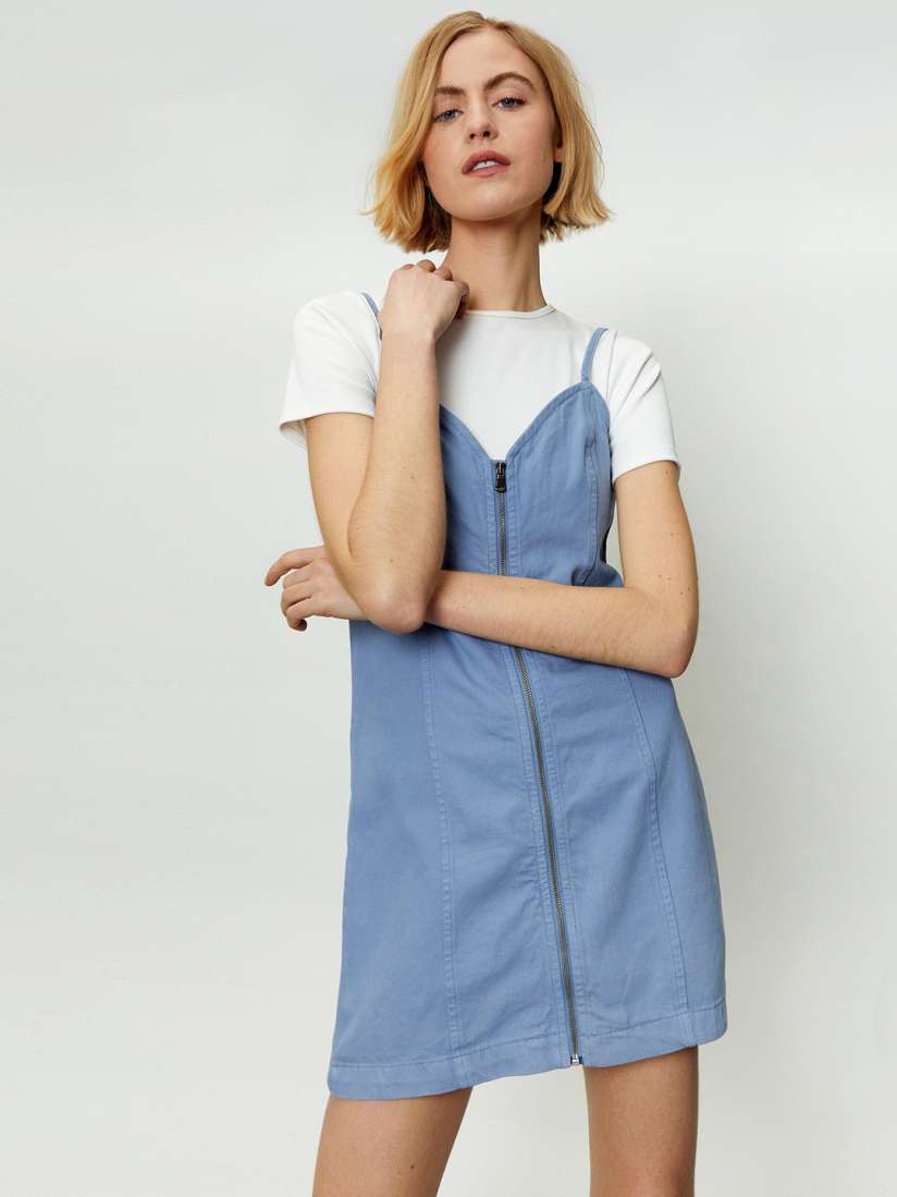 Buy NASTY GAL Cotton Denim Pinafore Dress Dresses for Women 21148566 Myntra