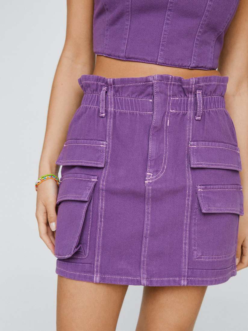 mini skirt purple utility skirt