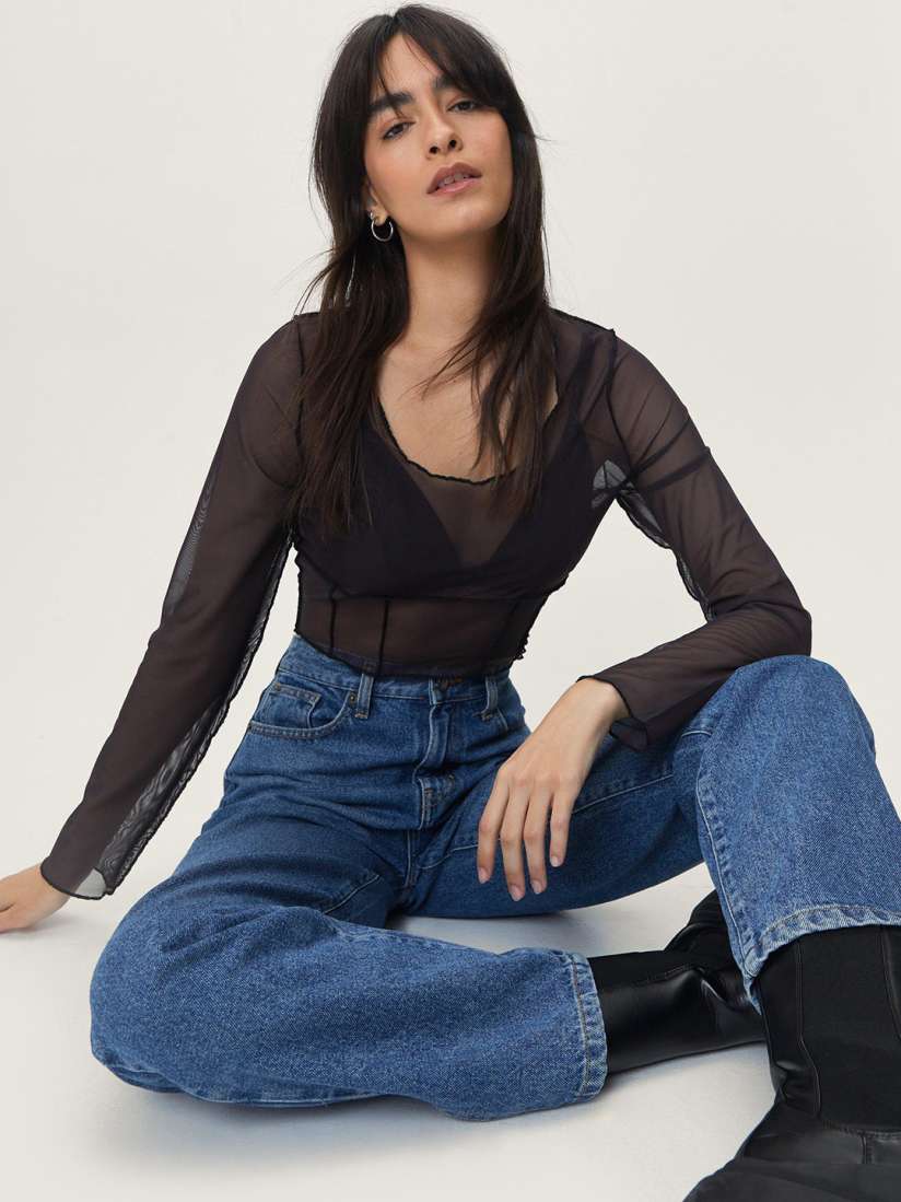 Nasty gal sheer top cheap