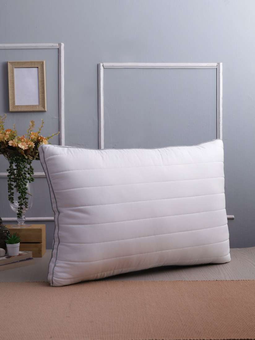 Buy Featherlite White Striped Memory Foam Granule Firm Sleep Pillow Pillows for Unisex 21153810 Myntra