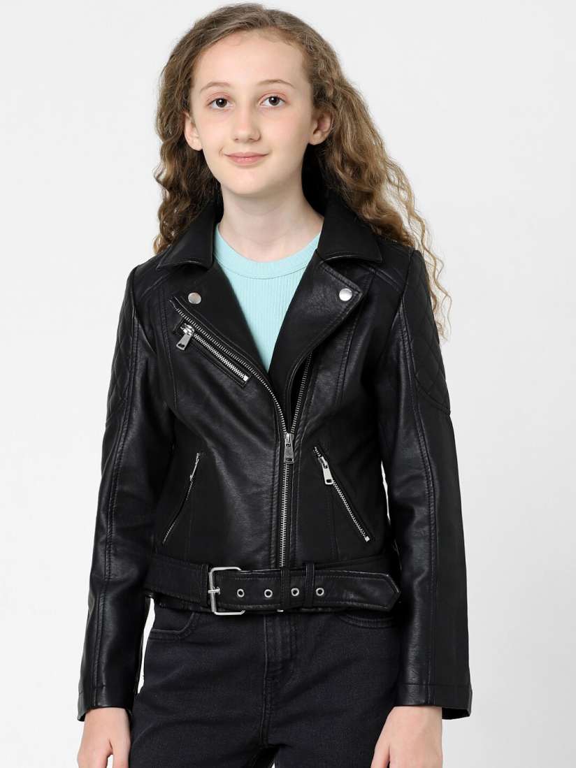Buy KIDS ONLY Girls Biker Jacket Jackets for Girls 21153852 Myntra