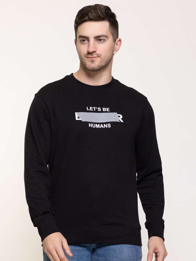 Buy Club York Men Black Cotton Printed Sweatshirt Sweatshirts for Men 21156252 Myntra