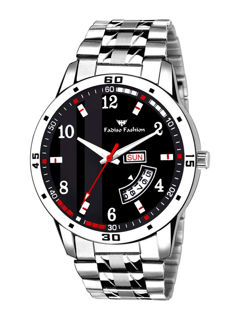 Buy Fadiso Fashion Men Patterned Dial Silver Toned Stainless Steel Straps Analogue Watch Watches for Men 21159390 Myntra