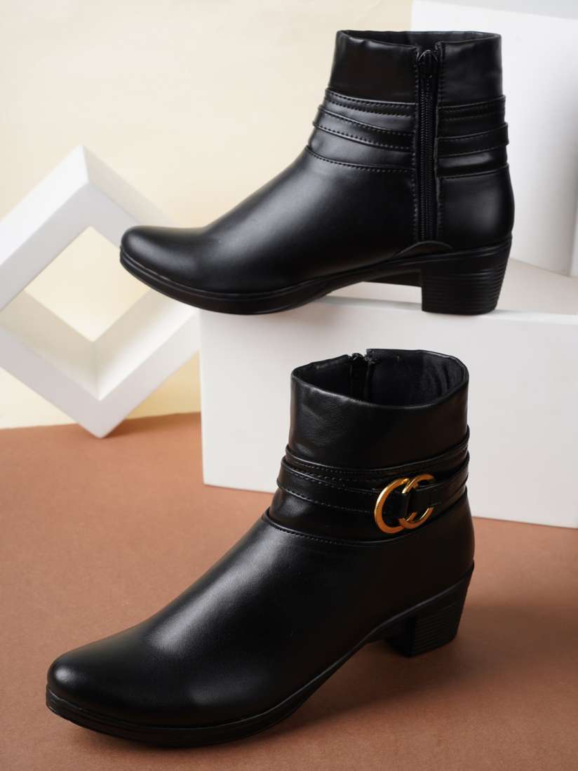 Buy EVERLY Women Mid Top Monk Straps Boots Boots for Women 21161570 Myntra