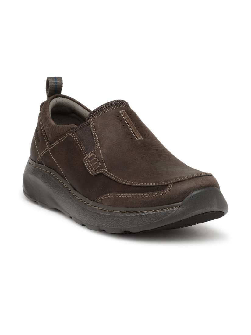 Buy Clarks Men Brown Nubuck Leather Slip On Sneakers Casual Shoes for Men 2116251 Myntra