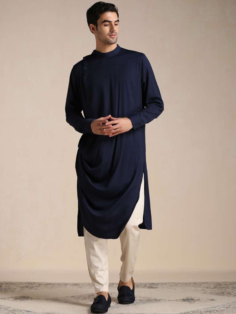 Buy Manyavar Men Full Sleeves Kurta and Churidar with Nehru Jacket Kurta Sets for Men 21166270 Myntra