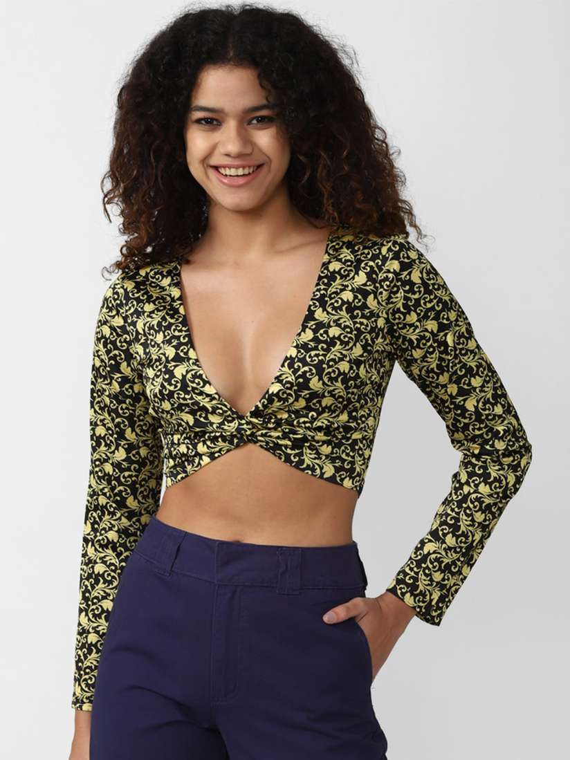 Cheetah print crop top forever farour 21