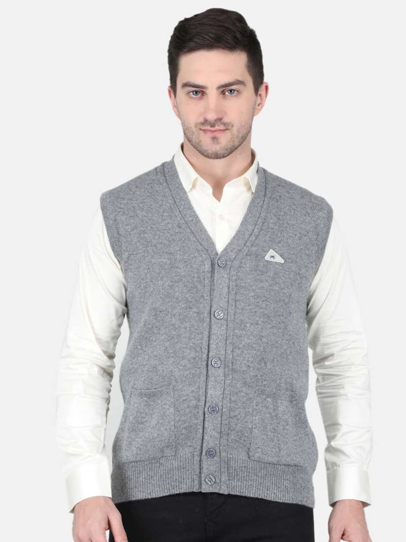 Sleeveless wool cardigan on sale