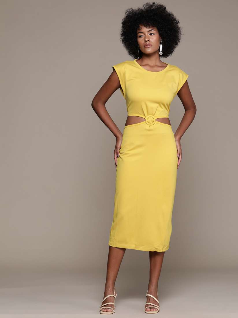 Buy bebe Future Glam Cut Out Sheath Midi Dress Dresses for Women 21181378 Myntra