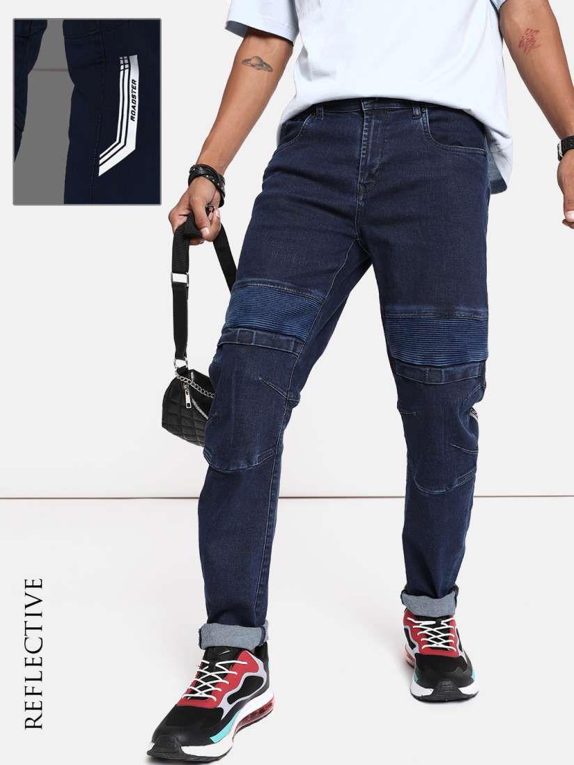 Buy The Roadster Life Co. Men Biker Cordura Stretchable Jeans Jeans for Men 21184716 Myntra