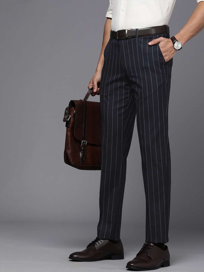 Men's formal striped trousers online