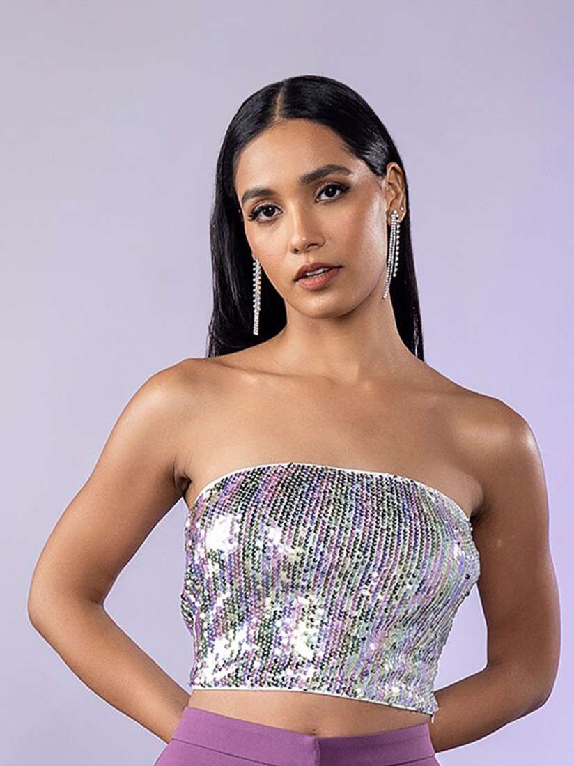 Buy 20Dresses Women Embellished Tube Crop Top Tops for Women 21201216 Myntra