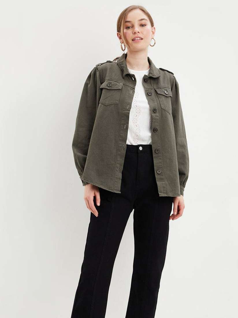 Buy DOROTHY PERKINS Women Cotton Belted Shacket Shirts for Women 21210266 Myntra