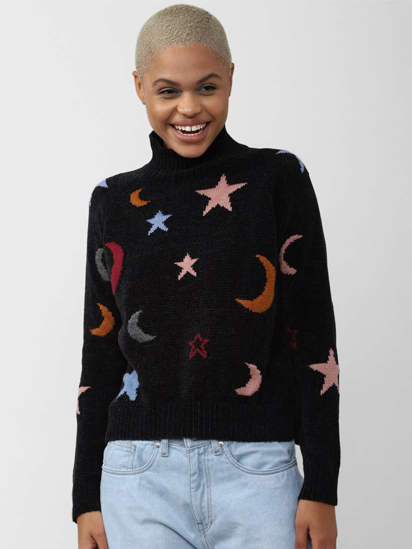 Buy FOREVER 21 Women Geometric Printed Cotton Pullover Sweater Sweaters for Women 21211818 Myntra