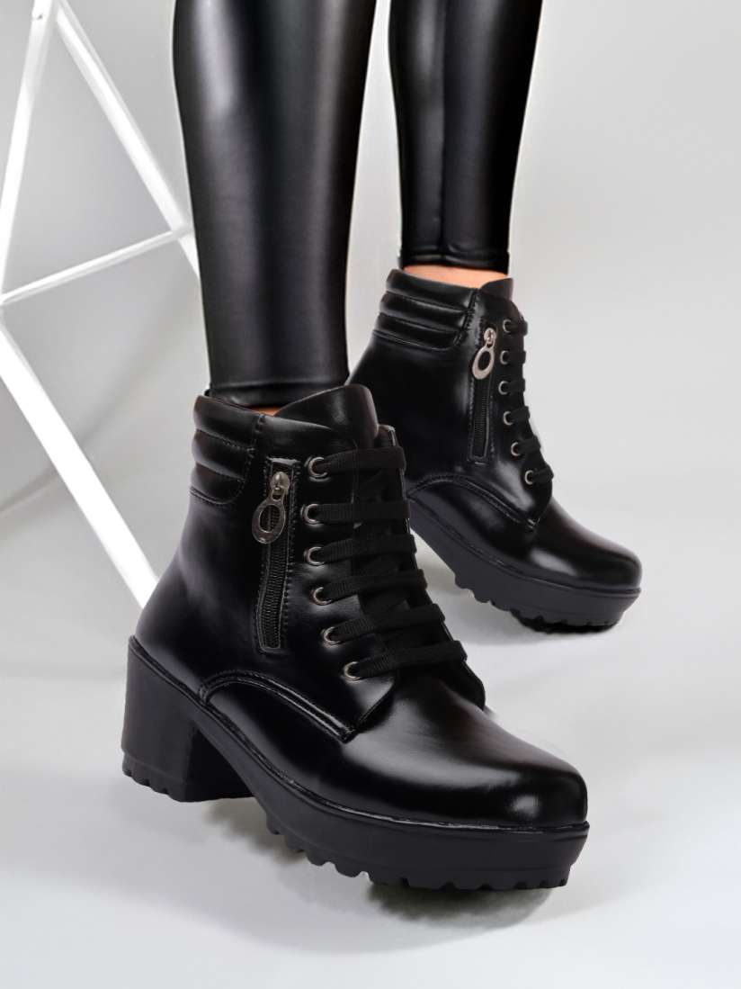 Buy ZAPATOZ Girls Black Heel Boots Boots for Girls 21220900 Myntra