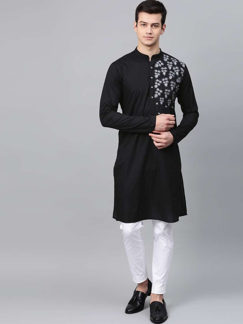 Buy See Designs Men Thread Work Pure Cotton Kurta Kurtas for Men 21222068 Myntra