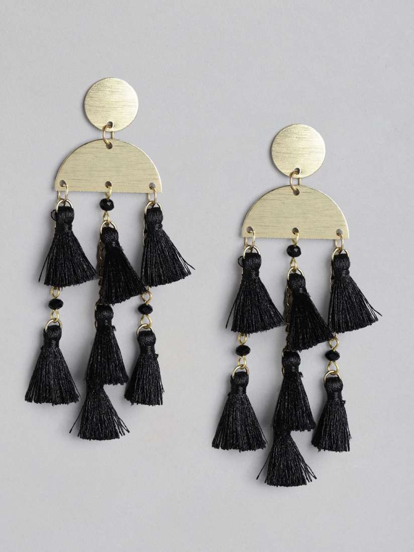 Buy Blueberry Woman Tassel Detail Drop Earrings Earrings for Women 21223496 Myntra
