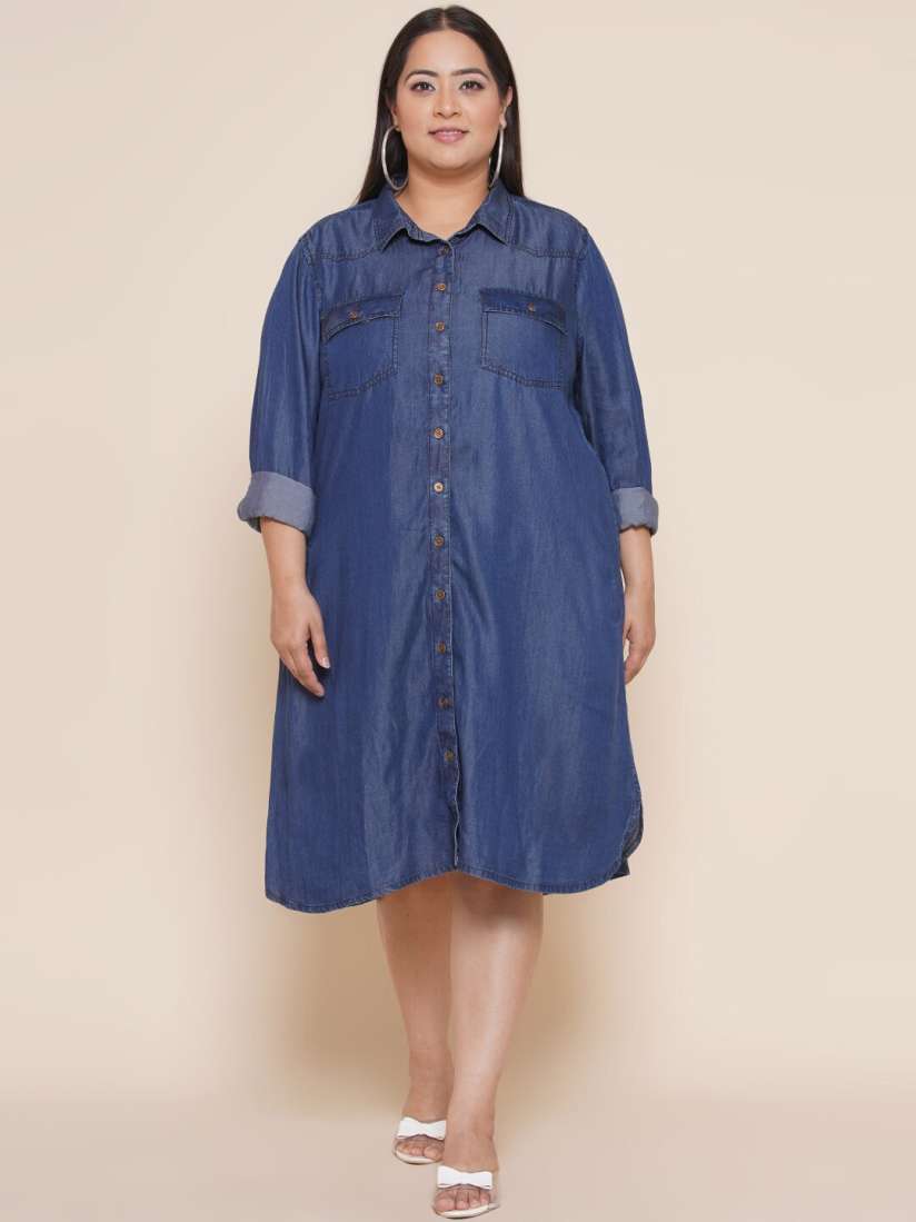 Plus size denim dresses for sale shop