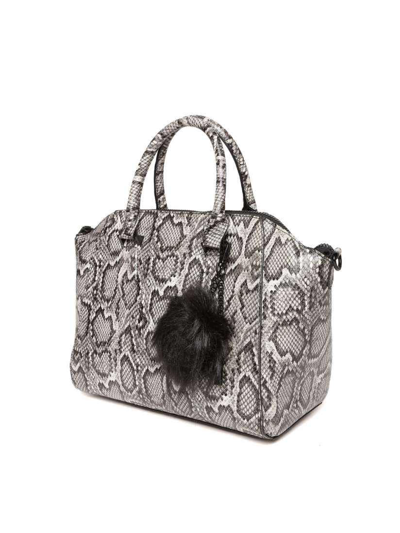 Buy ALDO Black Off White Snakeskin Textured Handbag with Detachable Sling Strap Handbags for Women 2122618 Myntra