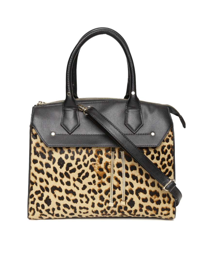 Buy ALDO Beige Black Animal Print Handheld Bag with Sling Strap Handbags for Women 2122619 Myntra